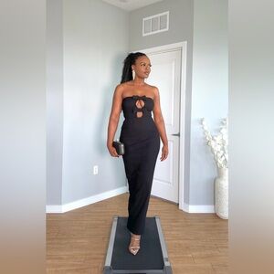 Hello Molly Black Strapless Maxi Dress